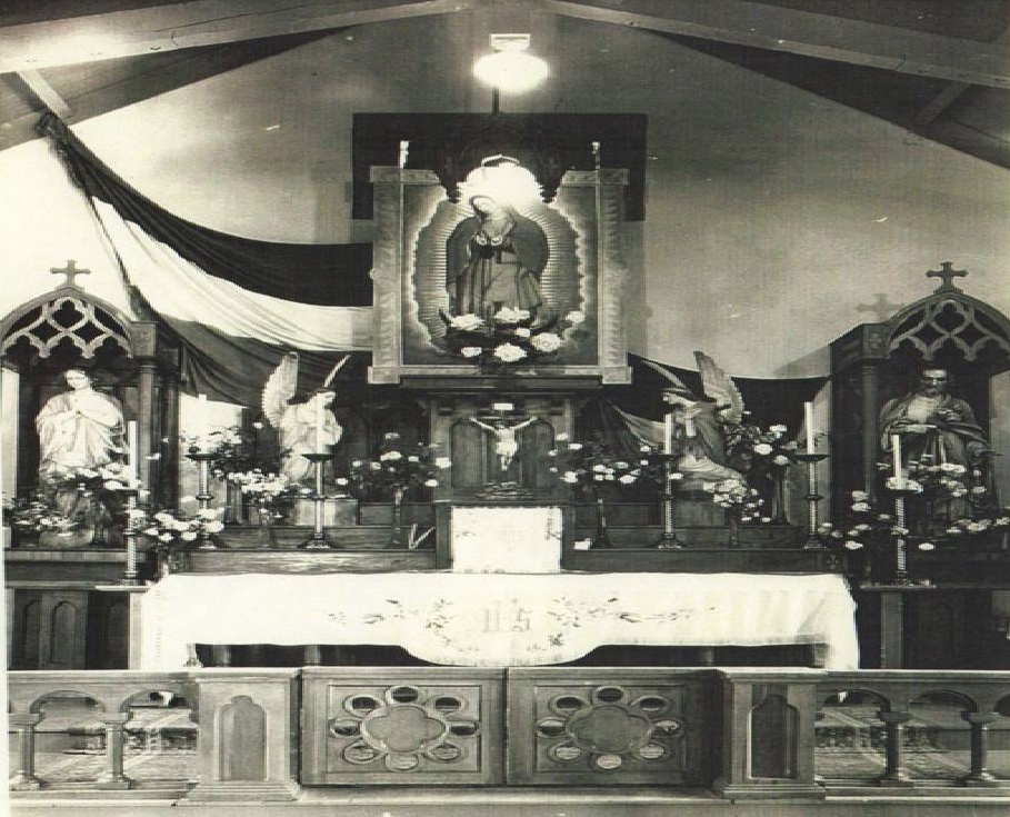 Diseño original del altar y el presbiterio (década de 1920)