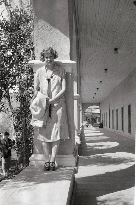 Helen Cole Stott at Superintendent's residence, Nacozari 1926-27
