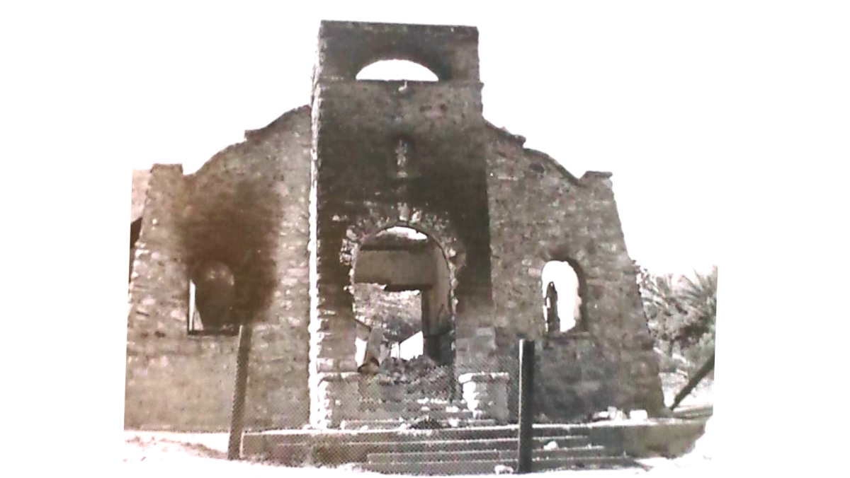 Relato del incendio que consumió el templo de Nacozari